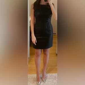 Zara Black Faux Leather Mini Dress